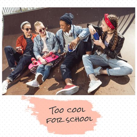School Graduation Album with Teenagers Photo Book – шаблон для дизайна