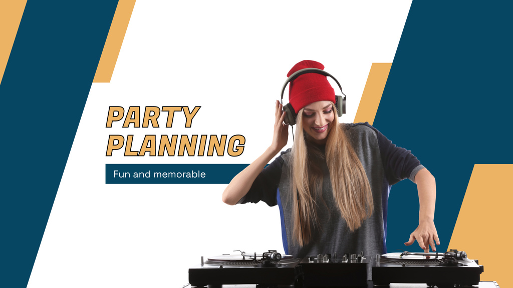 Party Event Planning Services with Woman Dj Youtube – шаблон для дизайну