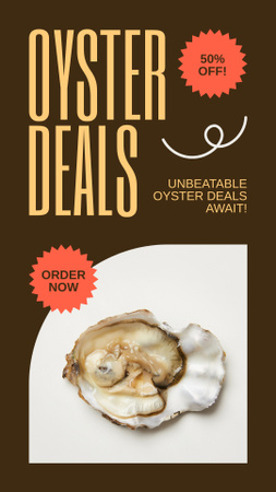 Offer of Delicious Oyster Deals Instagram Story Design Template