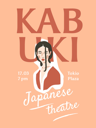 Szablon projektu Cultural Theatre With Novel On Stage Announcement Poster US
