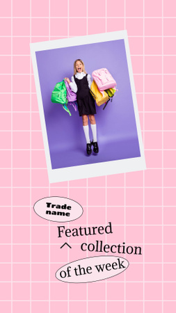 Back to School Special Sale Ad on Pink Instagram Video Story Design Template