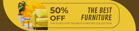 Designvorlage The Best Furniture Discount Yellow für Ebay Store Billboard
