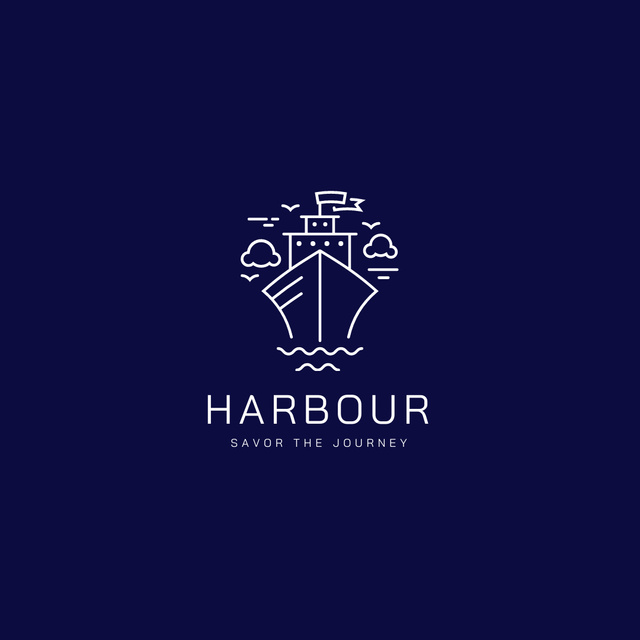 Travel Company Services Offer with Ship Logo 1080x1080px – шаблон для дизайну
