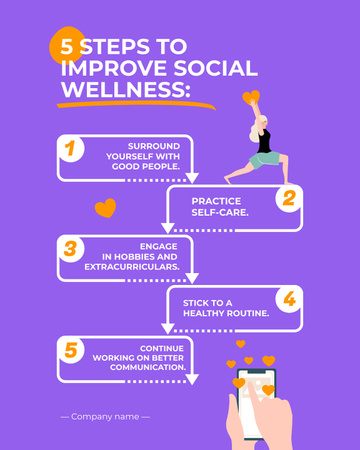 Improving Social Wellness Poster 16x20in Design Template