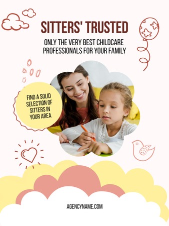 Childcare Professional Service Offer Poster US Design Template