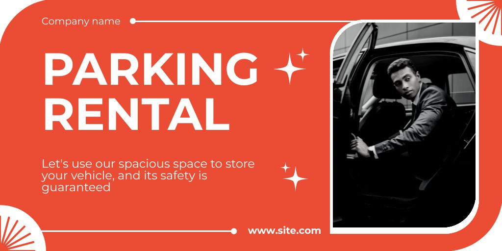 Rental Parking for Vehicle Owners Twitter Modelo de Design