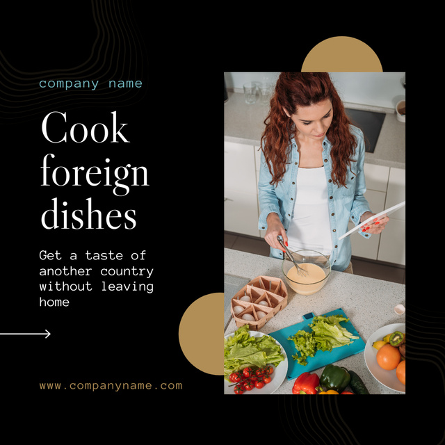 Foreign Dishes Cooking Lessons Instagram tervezősablon
