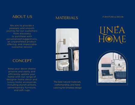 Home Decor Offer with Stylish Room Interior Brochure 8.5x11in Z-fold Tasarım Şablonu