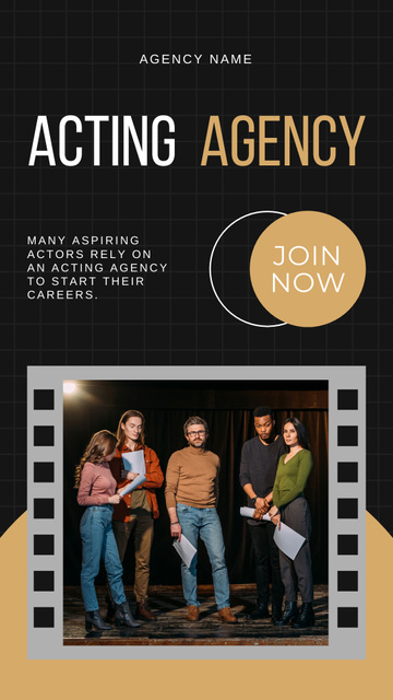 Acting Agency for Young Actors Instagram Story Design Template
