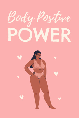 Plantilla de diseño de Body Positive Power Inspiration Pinterest 