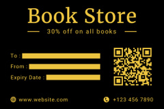 Bookstore Sale Ad on Black and Yellow