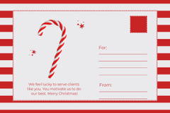 Christmas Wishes with Candy Cane and Bright Stripes