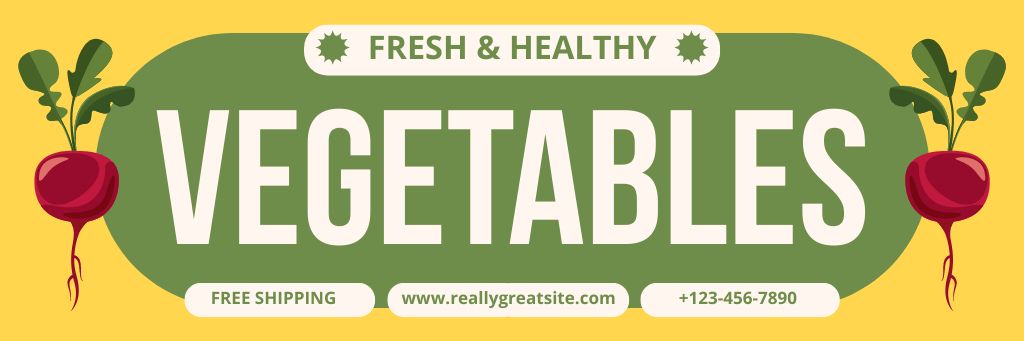 Advertising Fresh and Healthy Vegetables from Farm Email header Šablona návrhu