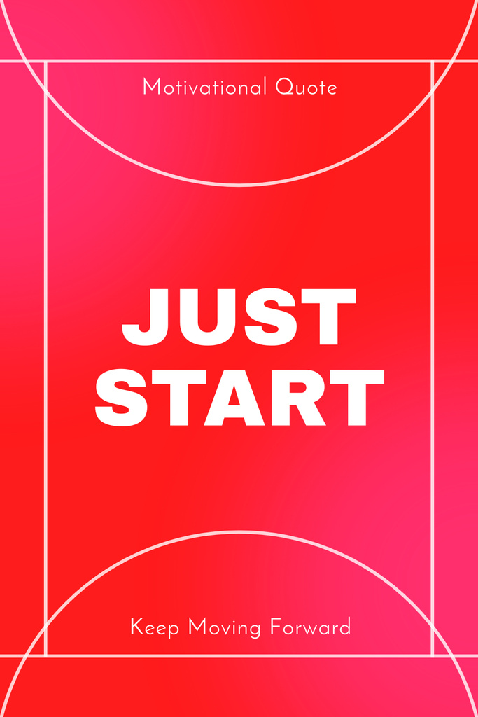 Ontwerpsjabloon van Pinterest van Great Motivation to Start Something