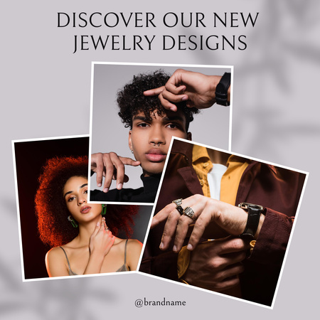 Man Woman Jewelry Instagram AD – шаблон для дизайну