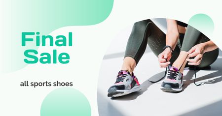 Sport Shoes Sale Facebook AD Design Template