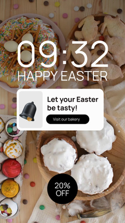 Designvorlage Sweet Easter Bakery With Discount für TikTok Video