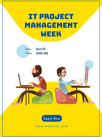 Platilla de diseño IT Project Management Week Announcement Poster US