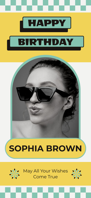 Designvorlage Birthday Wish to Female Friend für Snapchat Moment Filter