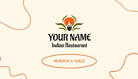 Indian Restaurant Services Offer Business Card US – шаблон для дизайну