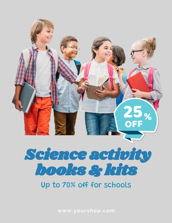 Educational Science Books and Kits Poster 8.5x11in Πρότυπο σχεδίασης