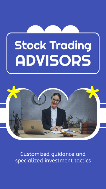 Customized Guide and Specialized Tactics for Stock Trading Instagram Video Story Πρότυπο σχεδίασης