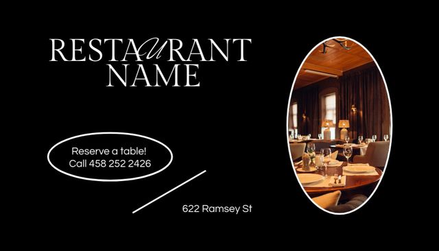 Szablon projektu Luxury Restaurant Ad Business Card US