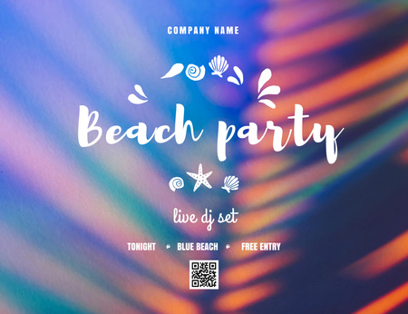 Plantilla de diseño de Dance Night Party With Free Entry Invitation 13.9x10.7cm Horizontal 