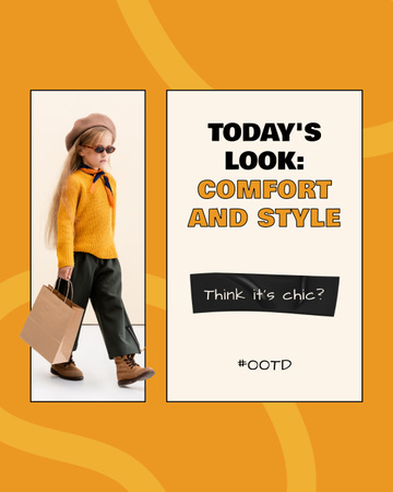Chic Outfits For Kids As Social Media Trends Instagram Post Vertical Design Template