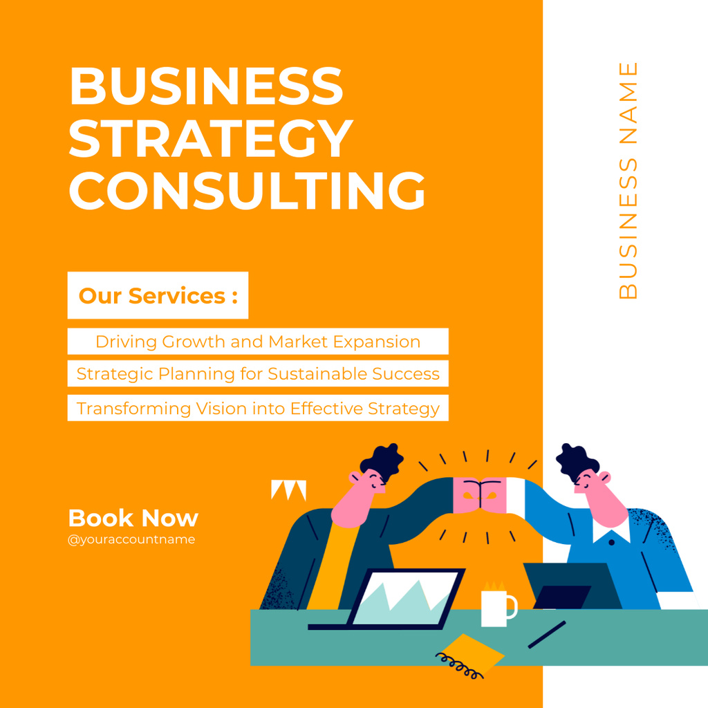 Modèle de visuel Business Strategy Consulting Services - Instagram