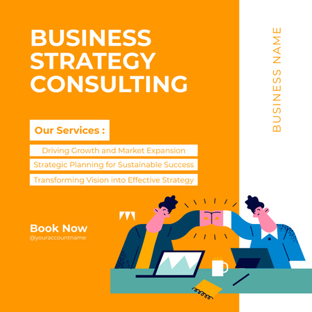 Business Strategy Consulting Services Instagram Design Template
