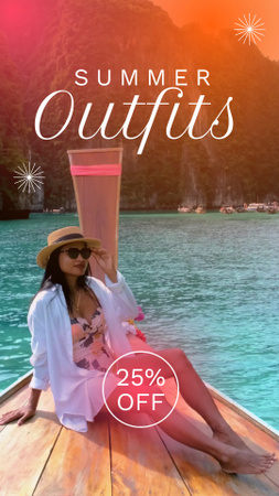 Summer Outfits With Discount And Hat Offer TikTok Video Design Template