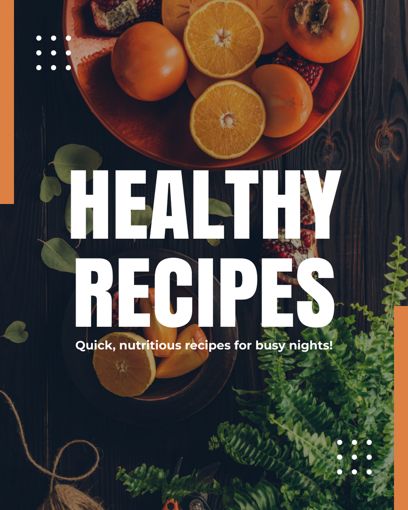 Yummy Meals With Fresh Fruits And Veggies Due Social Media Trends Instagram Post Vertical Design Template