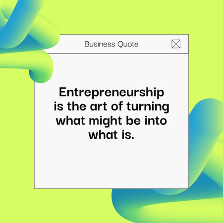 Modèle de visuel Phrase de motivation sur l'entrepreneuriat - LinkedIn post
