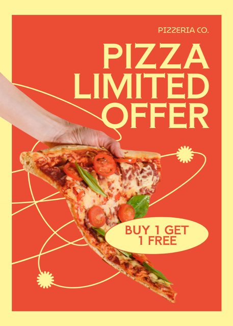 Ontwerpsjabloon van Flayer van Limited Offer for Pizza