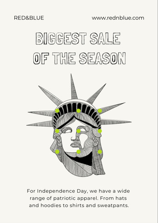 Biggest Sale in USA Flyer A6 Design Template