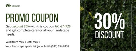 Landscape Tools Discount Offer Coupon Design Template