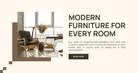 Plantilla de diseño de Muebles modernos para cada habitación Facebook AD 