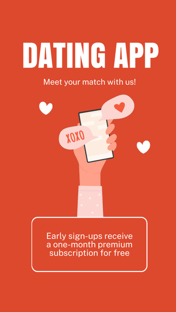 Dating App to Find a Perfect Match Instagram Video Story Tasarım Şablonu