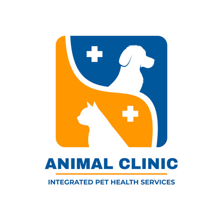 Ontwerpsjabloon van Animated Logo van dierenkliniek