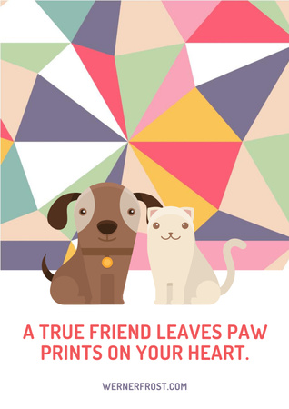 Platilla de diseño Citation about a true friend Poster