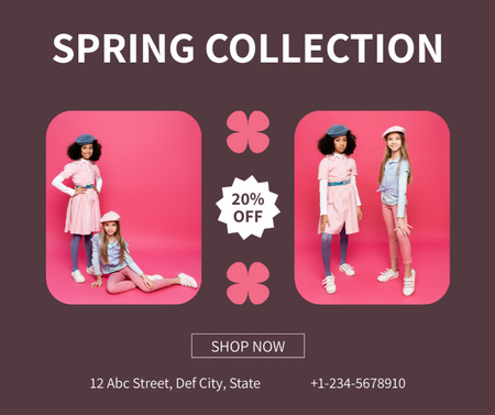 Teen Spring Sale Collage Facebook Design Template