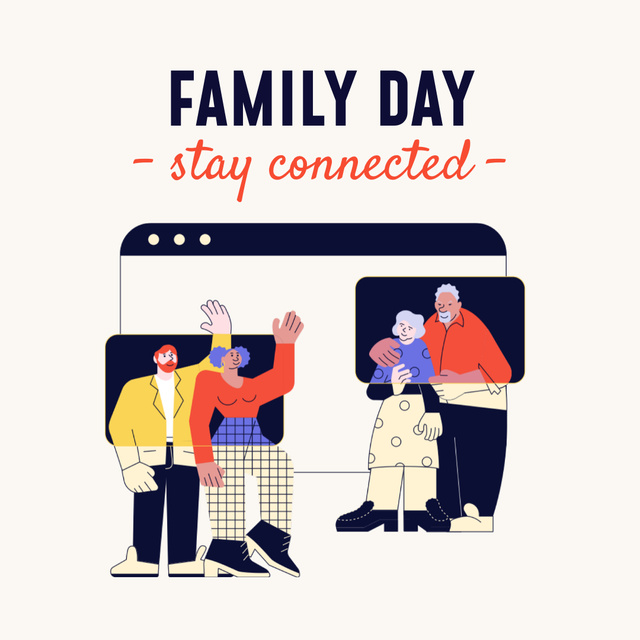Ontwerpsjabloon van Instagram van Family Day Inspiration with Parents and Adult Children