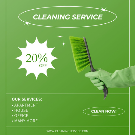 Cleaning Services Discount Offer Instagram Design Template