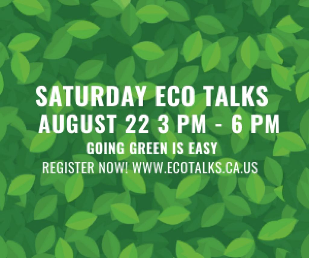 Ontwerpsjabloon van Medium Rectangle van Saturday eco talks 