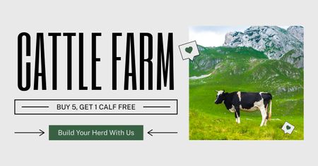 Platilla de diseño Buy Calfs at Cattle Farm Facebook AD