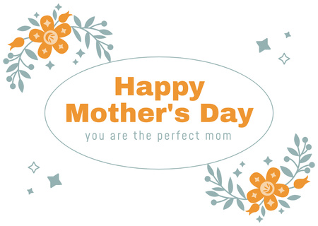 Template di design Mother's Day Greeting with Nice Phrace Card