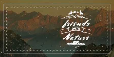 Designvorlage Naturzitat Malerischer Blick auf die Berge für Image