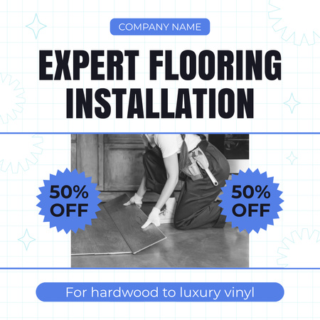 Expert Flooring & Tiling Installation Instagram AD Design Template