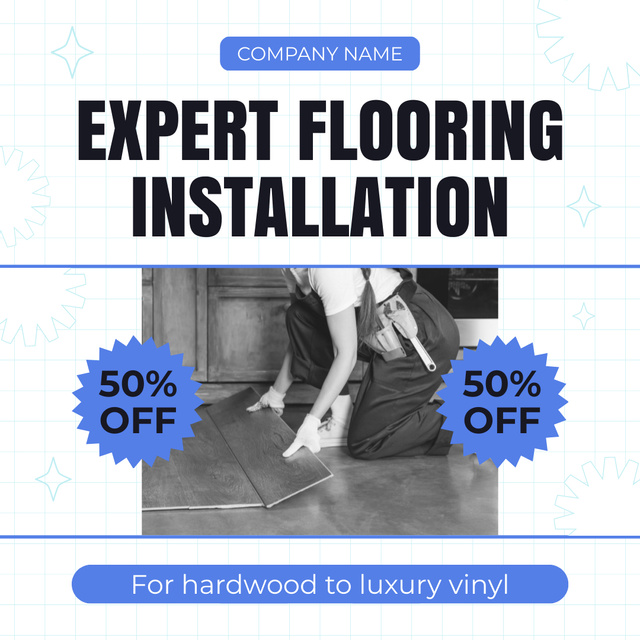 Expert Flooring & Tiling Installation Instagram AD Šablona návrhu